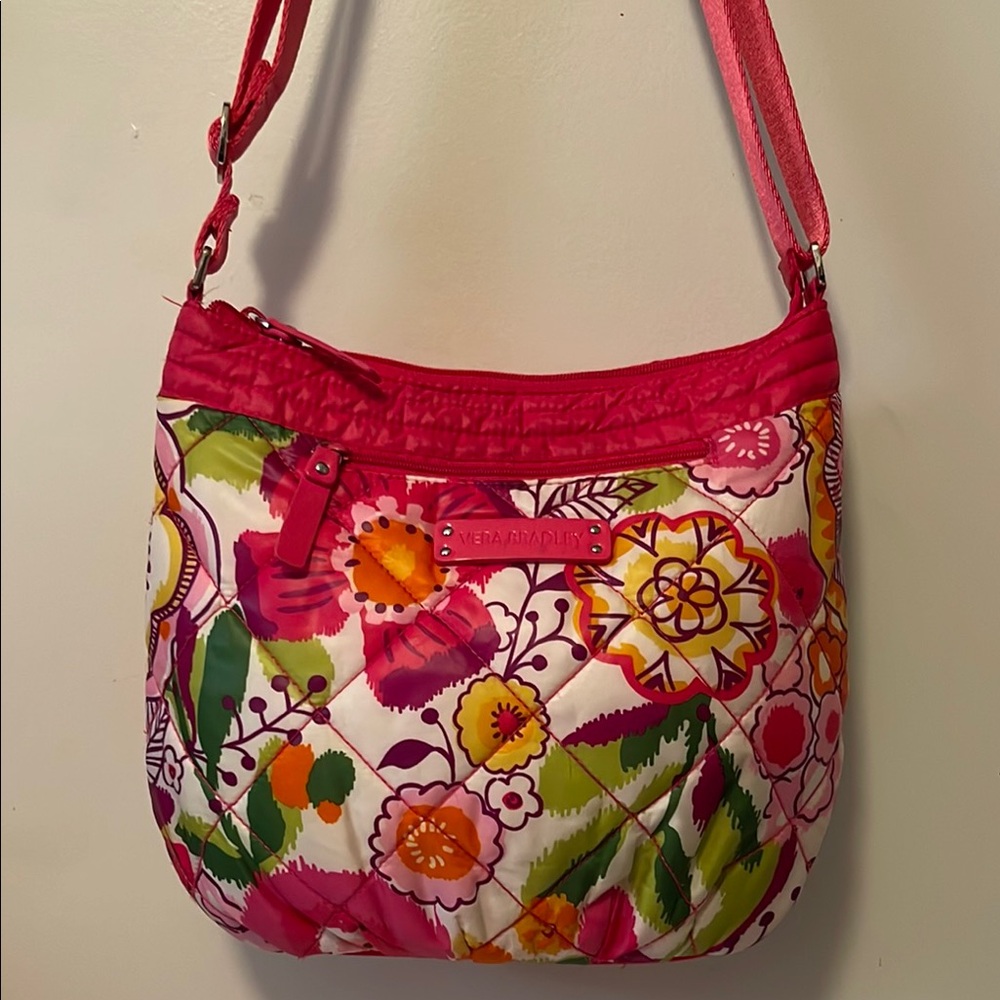Vera Bradley Pink Crossbody Bag with Floral Design